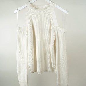 Rag & Bone Dana White Cold-Shoulder Sweater
